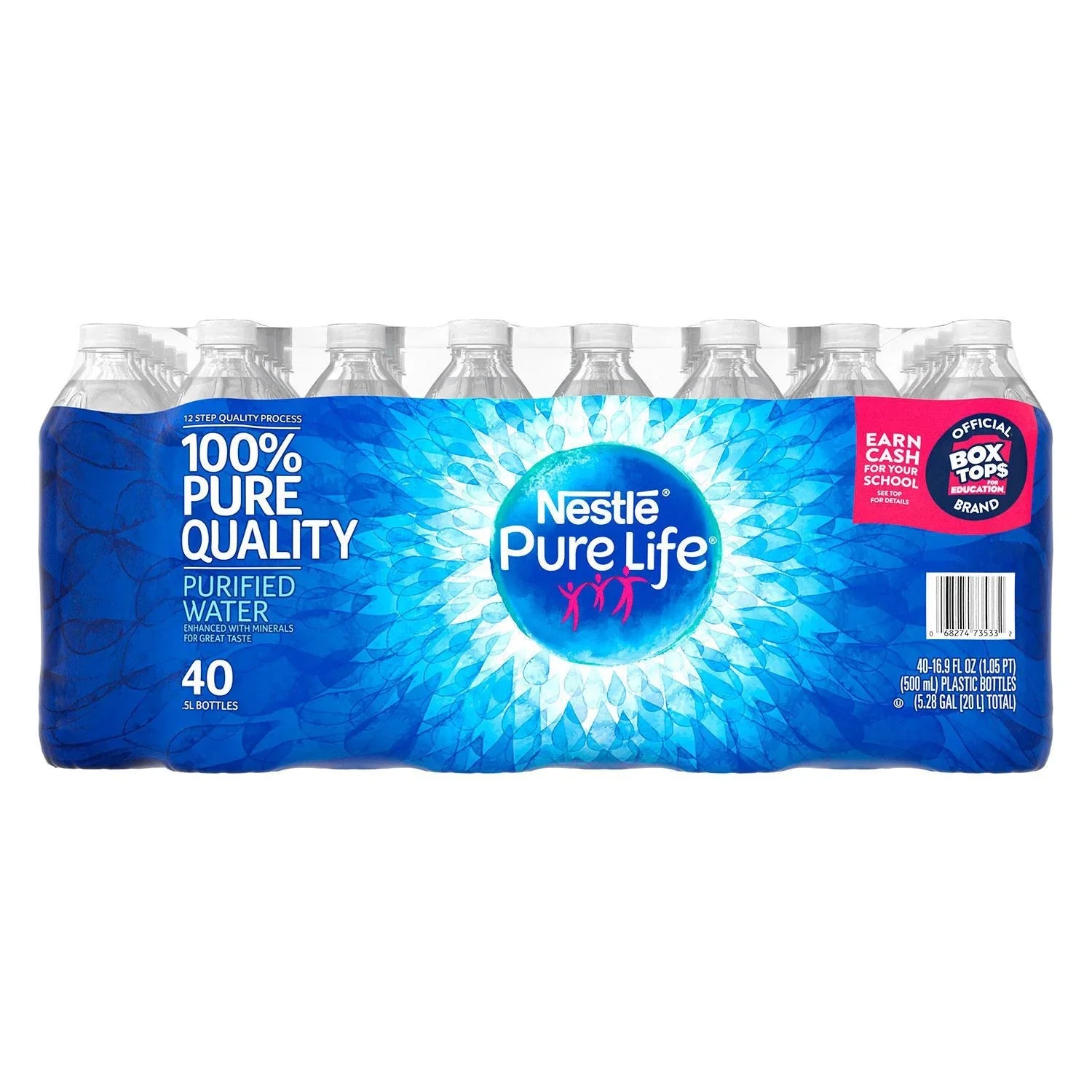 Pure Life Purified Water (40 Pack, 16.9 fl oz Bottles) – Crisp Taste for Everyday Healthy Hydration
