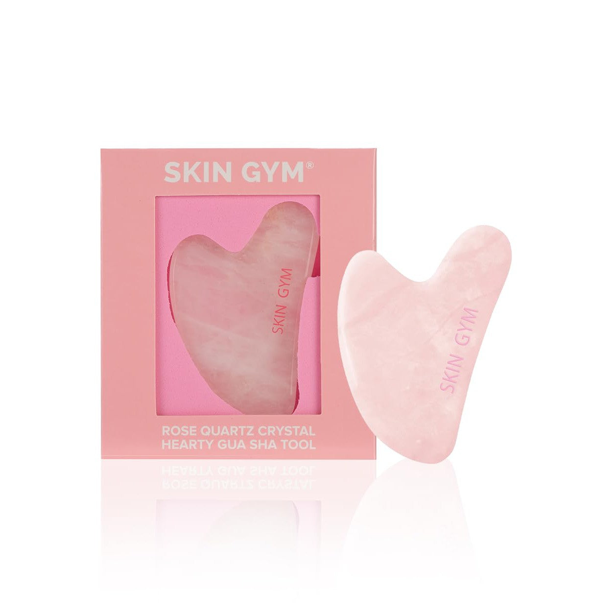 Skin Gym Rose Quartz Gua Sha Crystal Sculpty Tool – Facial Sculpting, Contouring & Lymphatic Drainage Massage