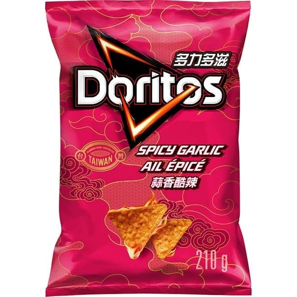 Doritos Spicy Garlic Flavored Tortilla Chips - Bold Spice (Large 7.4 oz Bag)