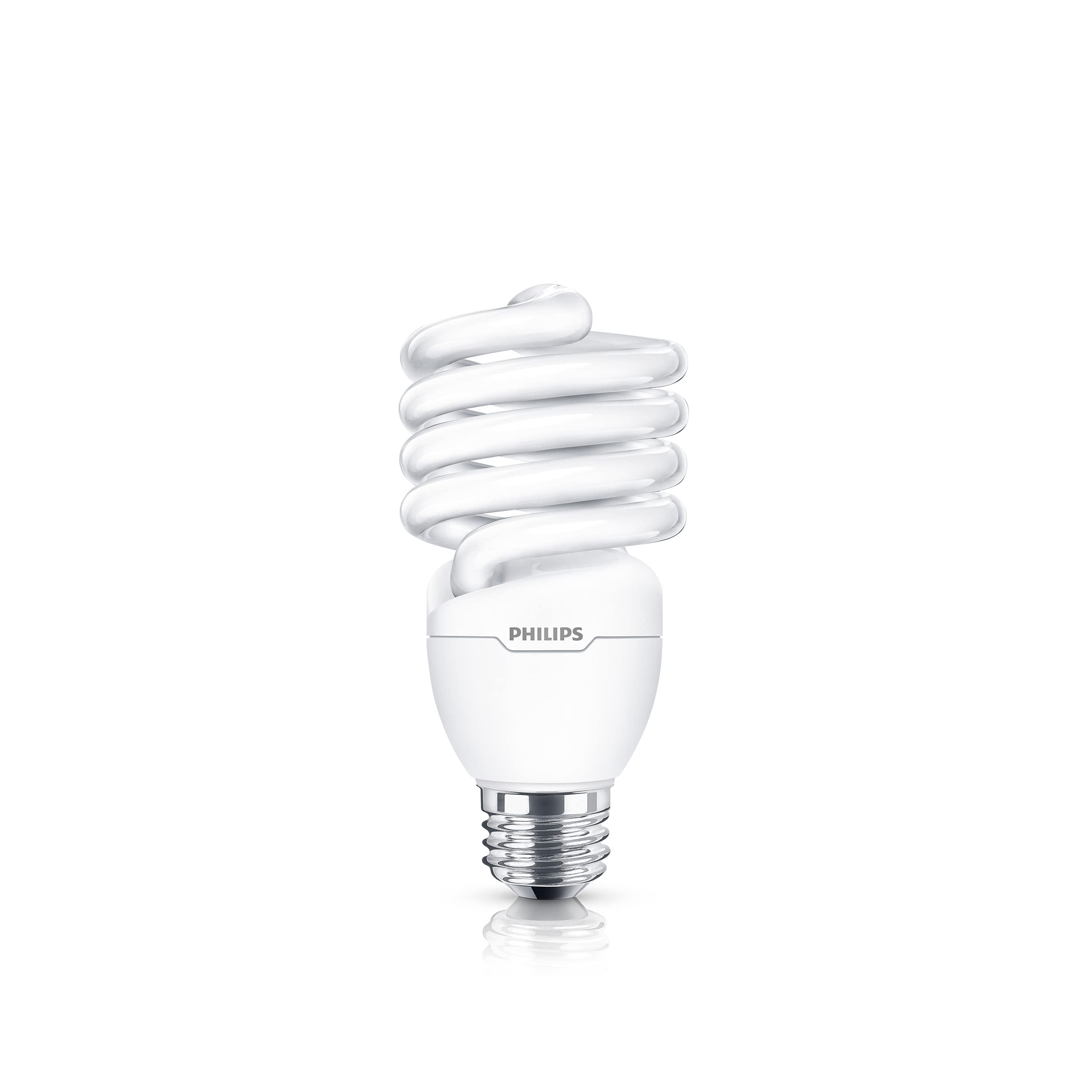 Philips 23W Daylight CFL Mini Twister Bulbs (4-Pack) - Bright 1600 Lumens, Energy Saving, Long-Life