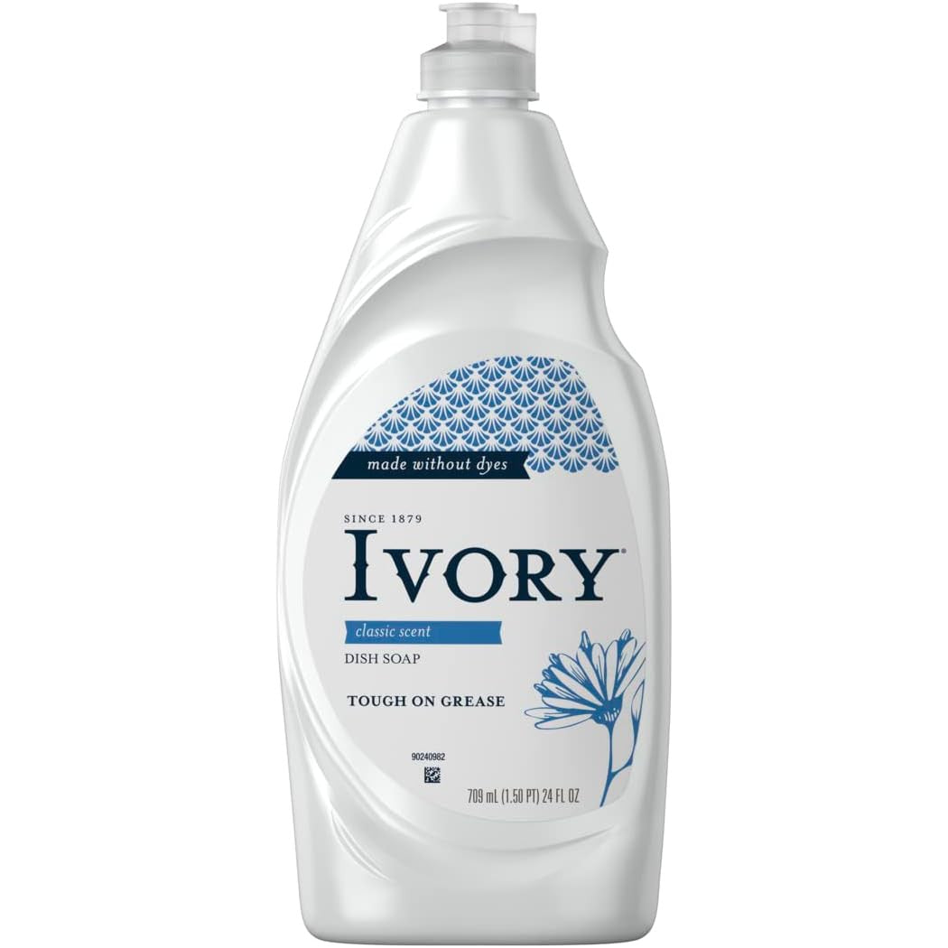 Ivory Classic Scent Dish Soap - Gentle on Hands, Cuts Grease (24 fl oz, 2 Pack)