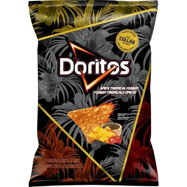 Doritos Spicy Tropical Fusion Tortilla Chips: Limited Edition Sweet & Spicy Crunch! (3-Pack, 7.4 oz Bags)