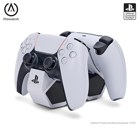 PowerA Twin Charging Station for PS5 DualSense Controllers – Always Charged, Always Ready to Play!