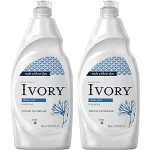 Ivory Classic Scent Dish Soap - Gentle on Hands, Cuts Grease (24 fl oz, 2 Pack)