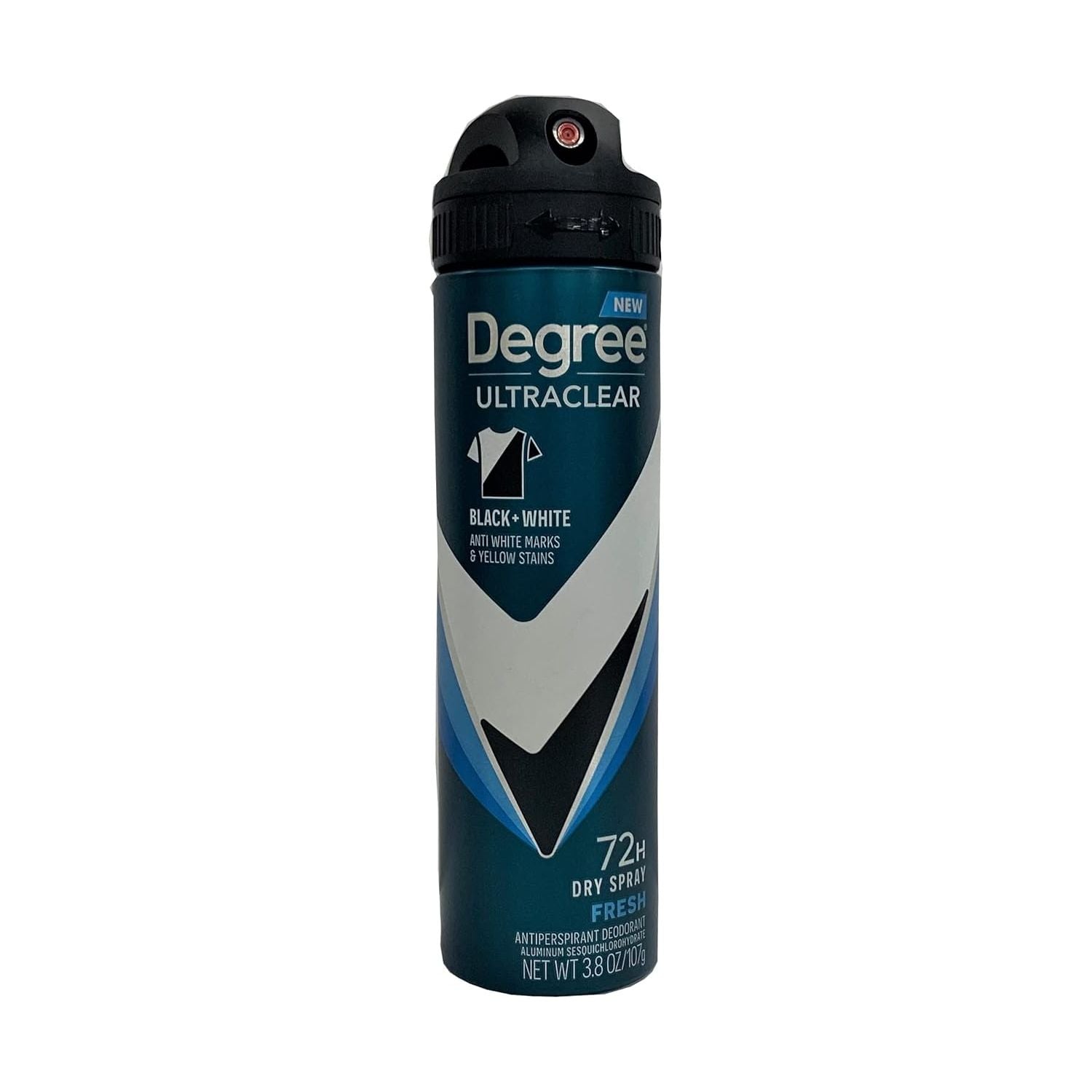 Degree Men's Antiperspirant Deodorant Dry Spray, UltraClear Black+White, Fresh Scent, 72-Hour Stain-Free Protection, 4.8 oz (3 Pack)