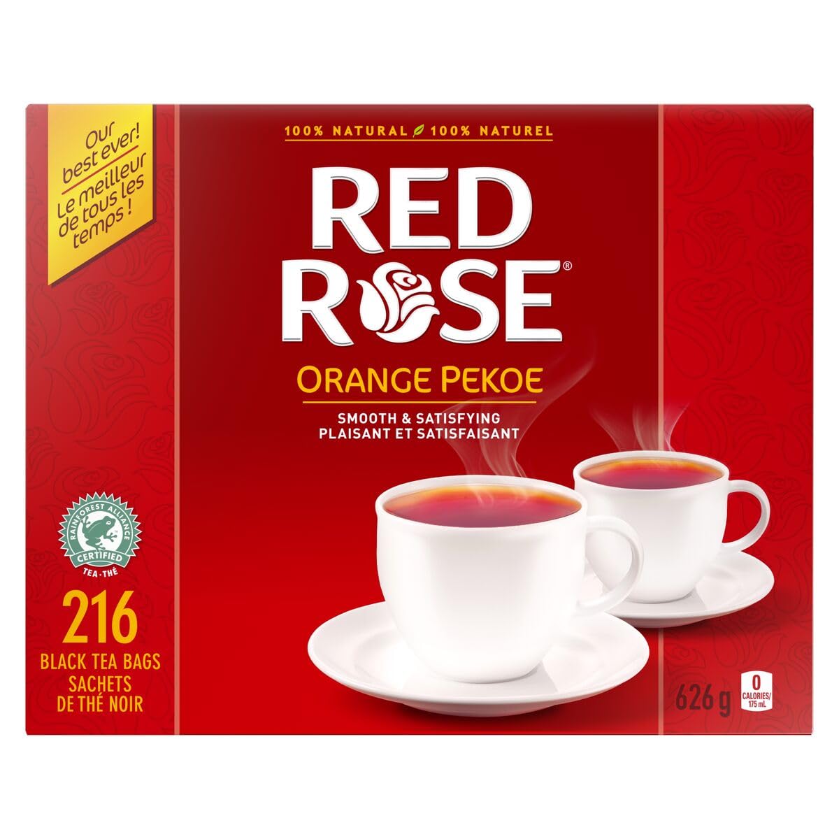 Red Rose Orange Pekoe Black Tea - Classic Brew (216 Teabags)