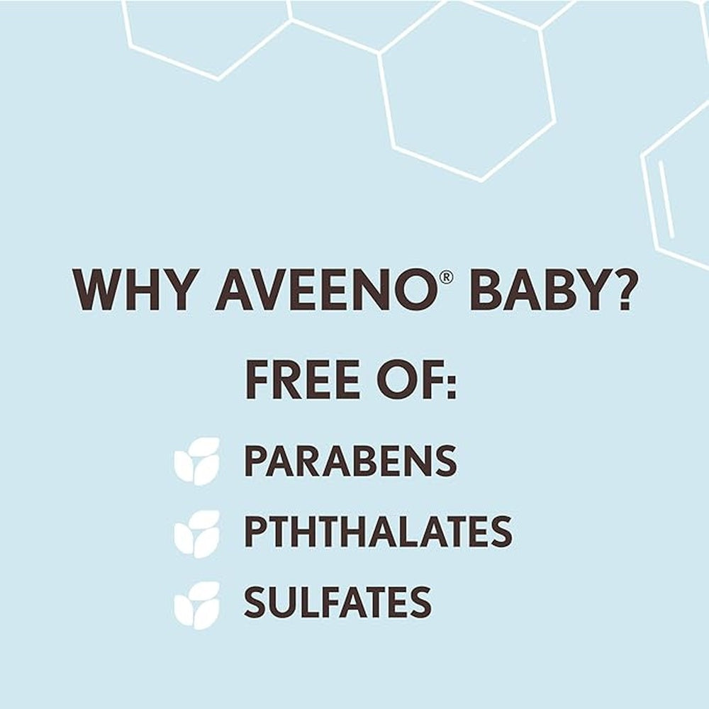 Aveeno Baby Daily Moisture Gentle Bath Wash & Shampoo with Natural Oat Extract, Hypoallergenic, Tear-Free & Paraben-Free Formula For Sensitive Hair & Skin, Lightly Scented, 33 fl. oz