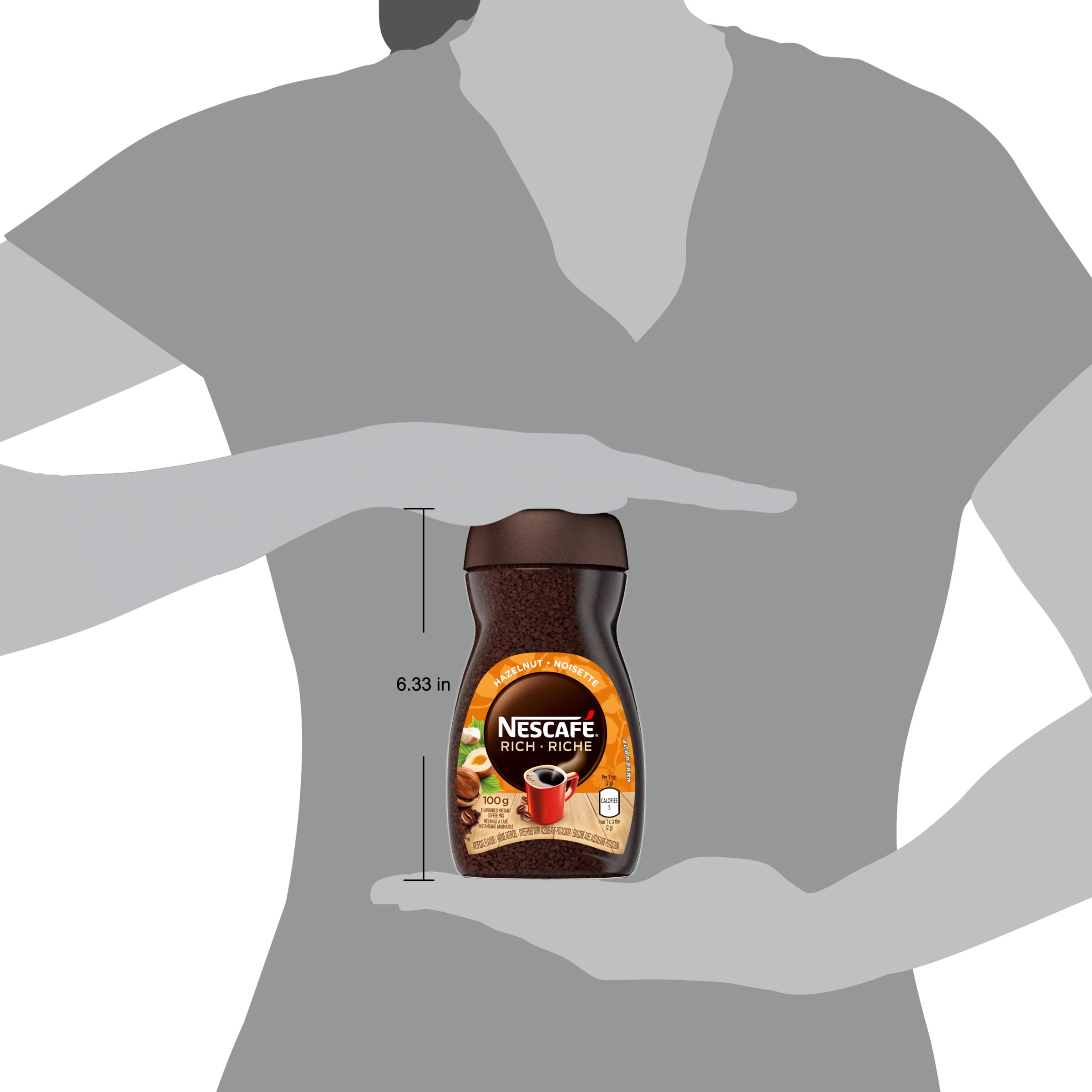 Nescafé Rich Hazelnut Instant Coffee - Smooth Flavored Brew (100g Jar)