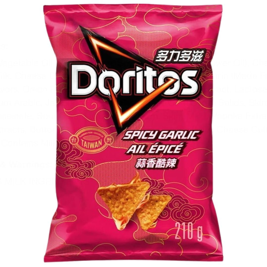 Doritos Spicy Garlic Flavored Tortilla Chips - Bold Spice (Large 7.4 oz Bag)