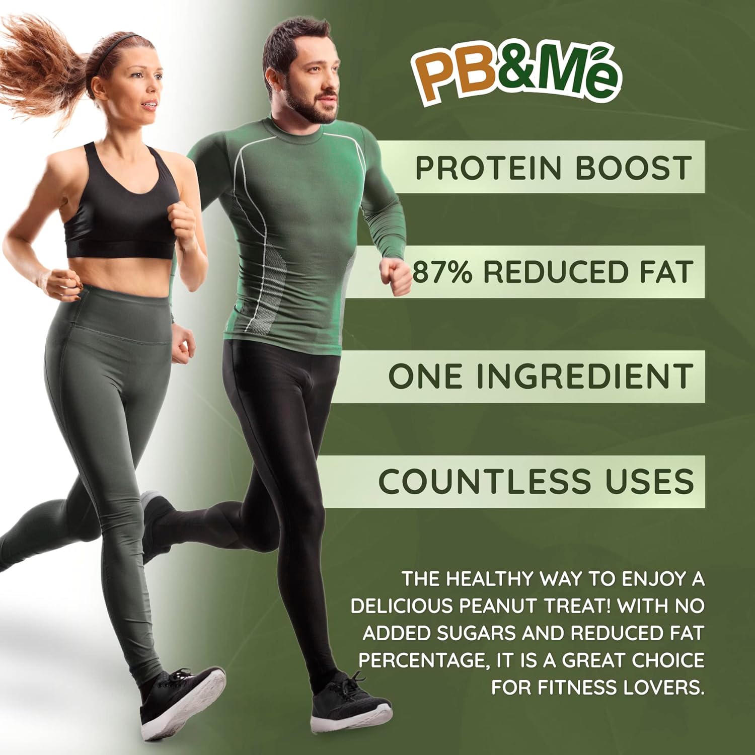 PB&Me Powdered Peanut Butter: High Protein, Low Fat, No Sugar Added (Natural, Gluten-Free, 200g)