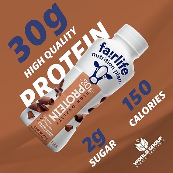 Fairlife Chocolate Protein Shake, 18 Pack: 30g Protein, Low Sugar - Fuel Energy & Muscle Recovery