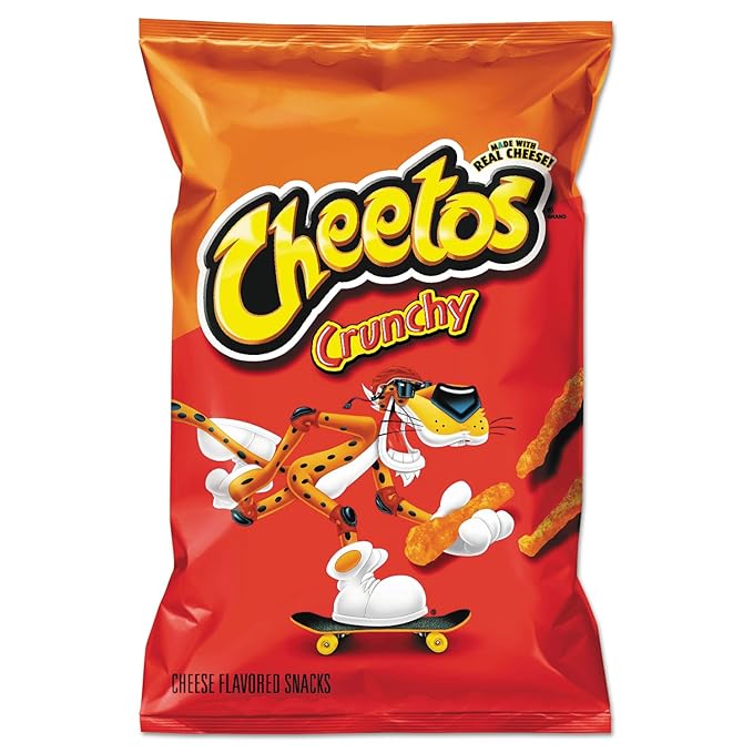 Cheetos Crunchy Cheese Flavored Snacks - Gluten-Free (70g / ~2.5 oz Bags, 4 Pack)