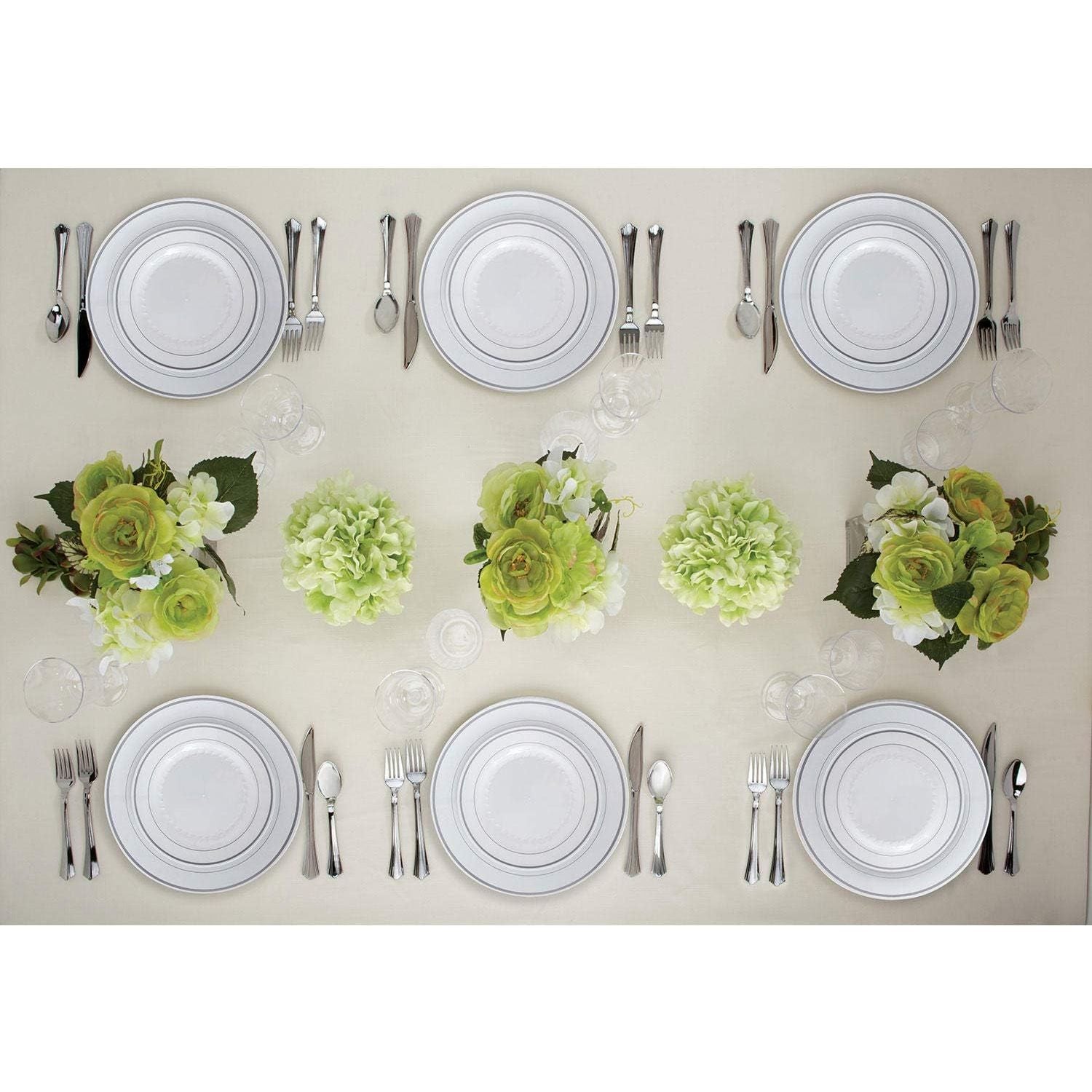 Member's Mark Heavyweight Plastic Plates Combo (48 Ct) – Elegant & Strong for Parties & Events