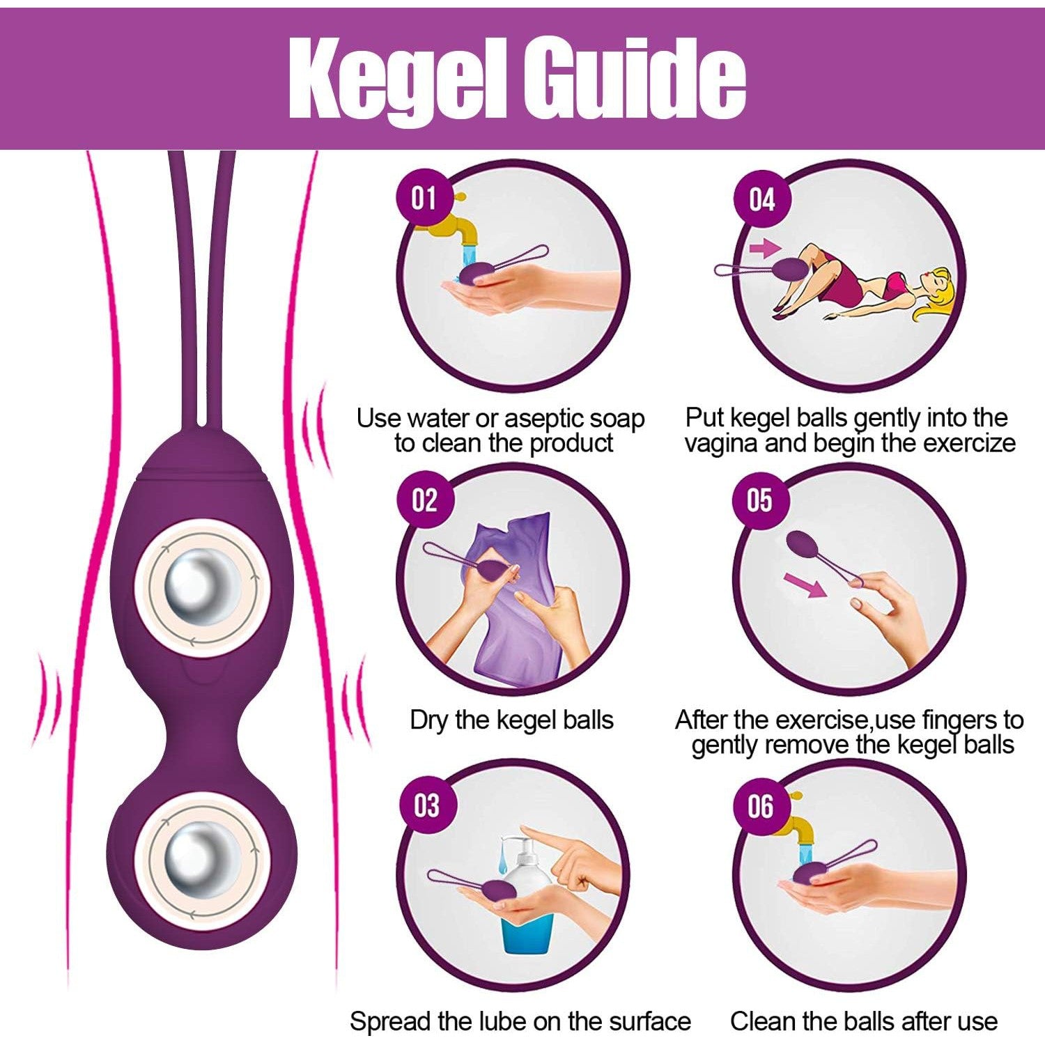 Reclaim Your Confidence: Premium Kegel Exercise Balls for Women – Pelvic Floor Strength, Bladder Control & Enhanced Intimacy (3-Stage Set, Pink)