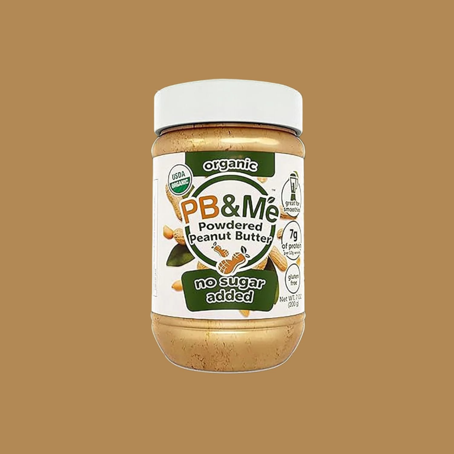 PB&Me Powdered Peanut Butter: High Protein, Low Fat, No Sugar Added (Natural, Gluten-Free, 200g)