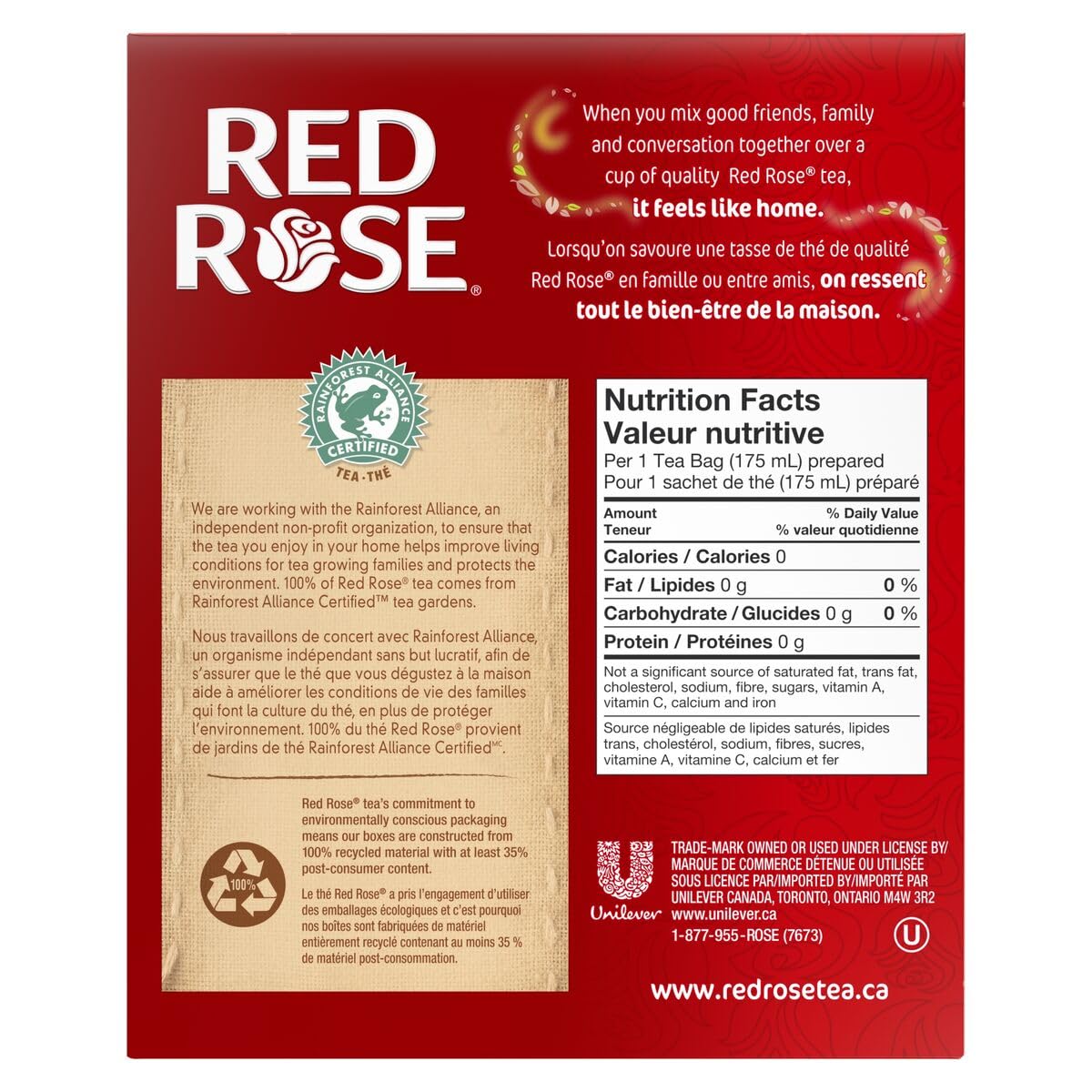 Red Rose Orange Pekoe Black Tea - Classic Brew (216 Teabags)