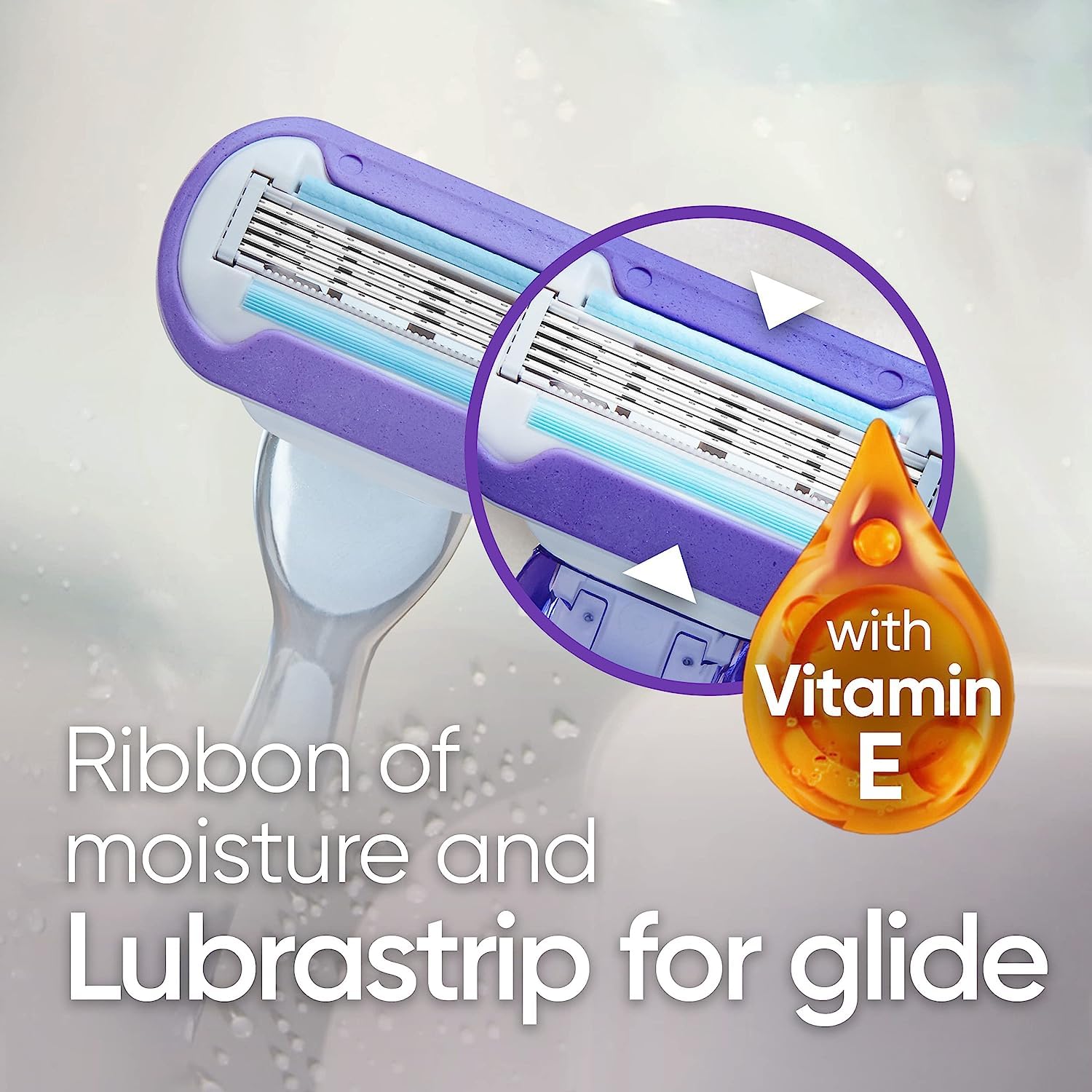 Gillette Venus Deluxe Smooth Platinum: Lasting Silkiness, Metal Handle Grip (1 Razor, 2 Refills)