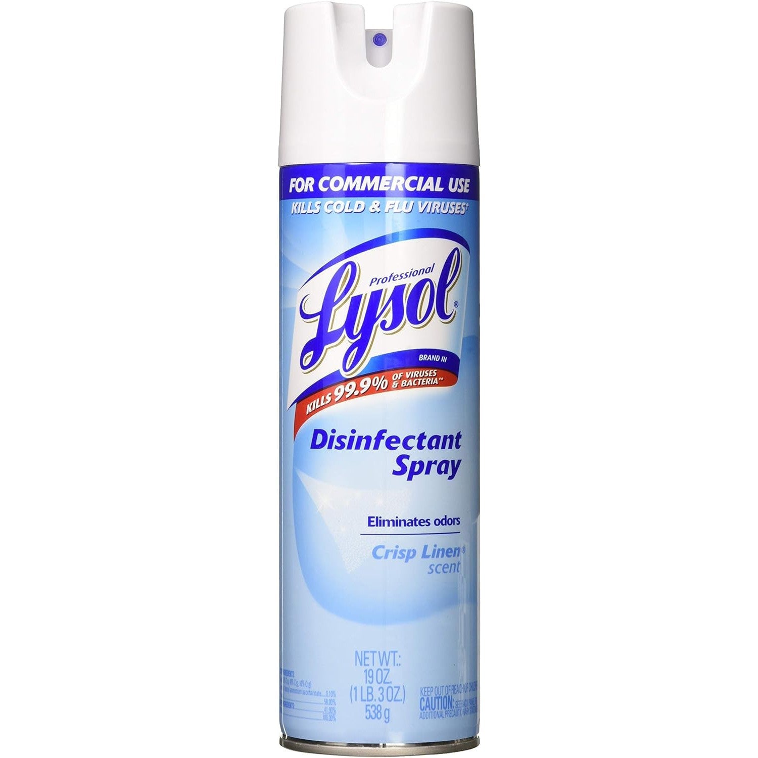Lysol Disinfectant Spray (Crisp Linen, 3-Pack, 19oz Cans) – Kills 99.9% of Viruses & Bacteria*, Sanitizes Surfaces