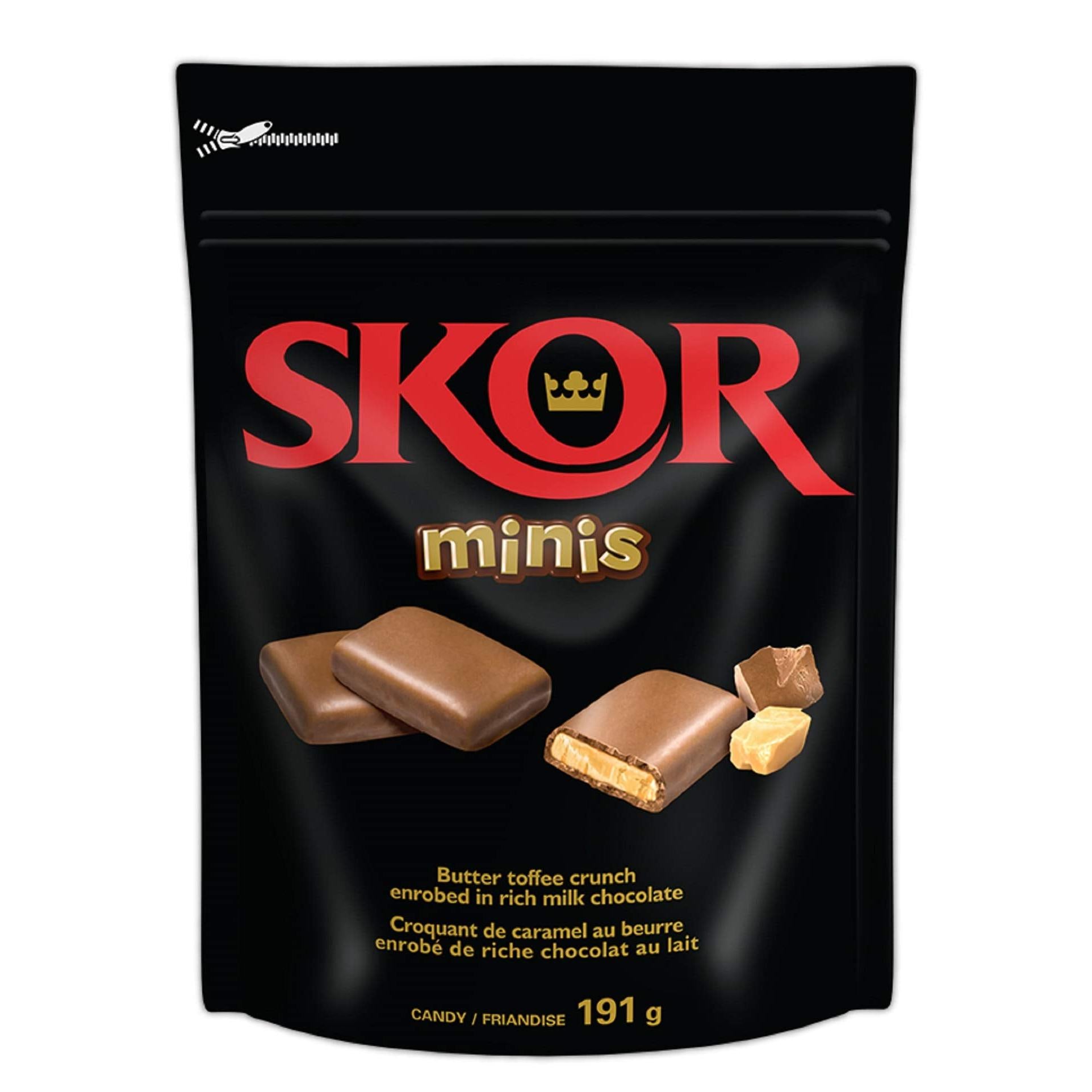 SKOR Minis: Crunchy Butter Toffee & Milk Chocolate Candy (191g Bag)