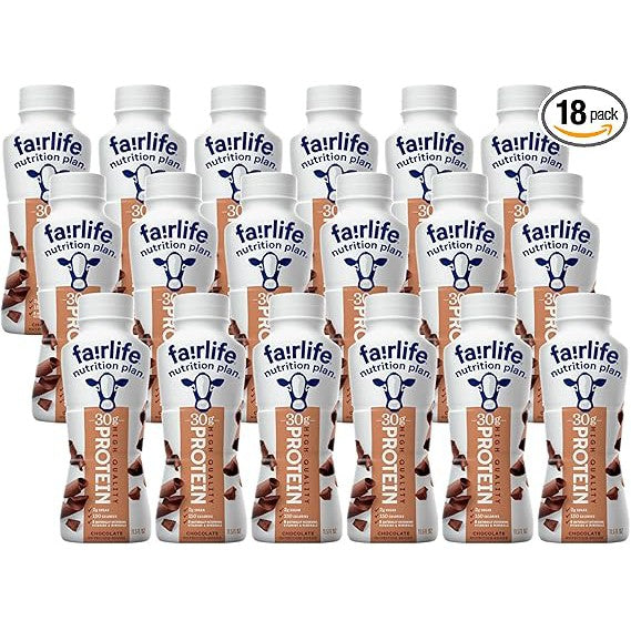 Fairlife Chocolate Protein Shake, 18 Pack: 30g Protein, Low Sugar - Fuel Energy & Muscle Recovery