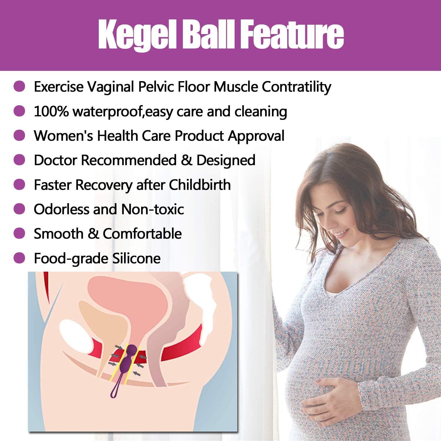 Reclaim Your Confidence: Premium Kegel Exercise Balls for Women – Pelvic Floor Strength, Bladder Control & Enhanced Intimacy (3-Stage Set, Pink)