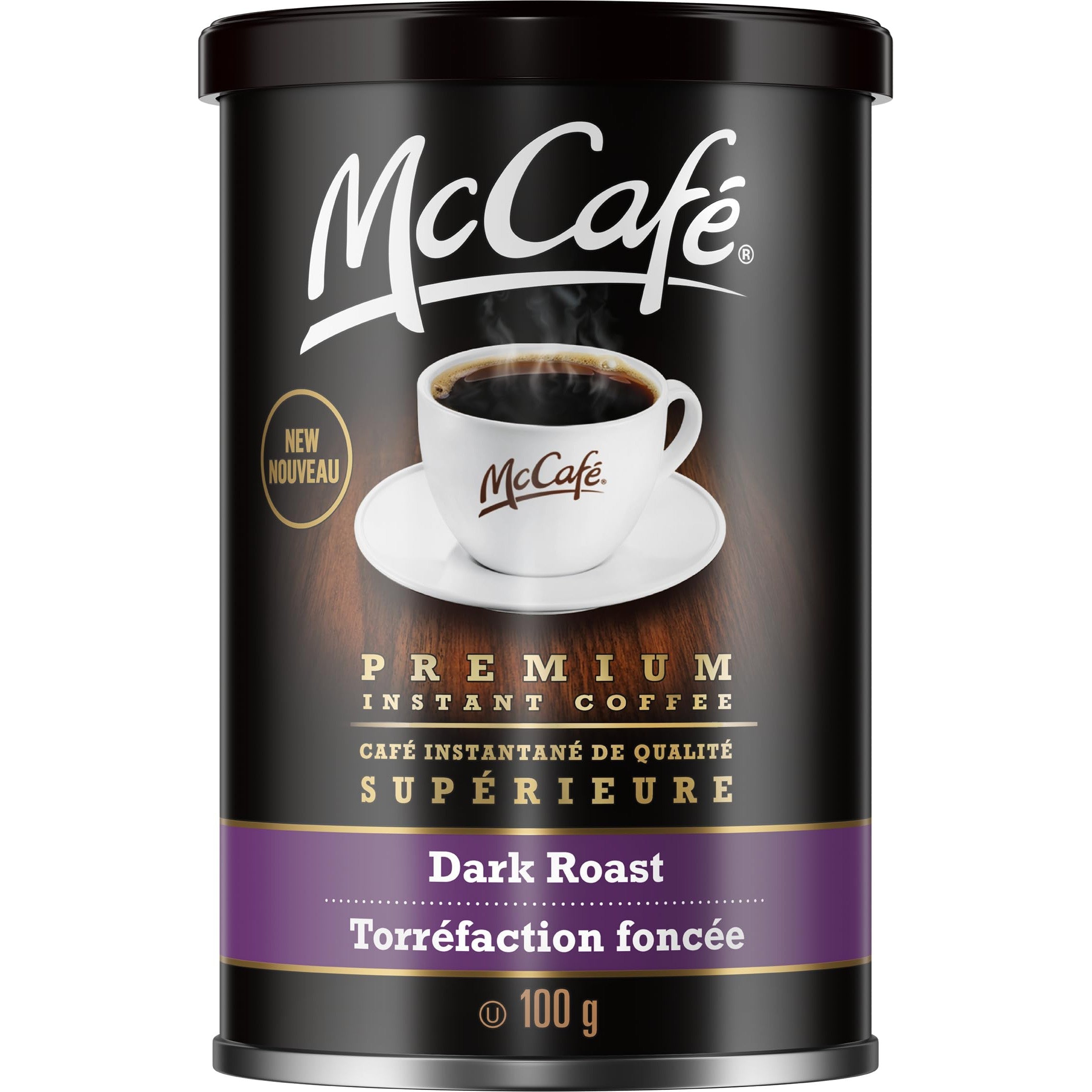 McCafe Premium Instant Coffee, Dark Roast, 100g/3.5 oz. Tin