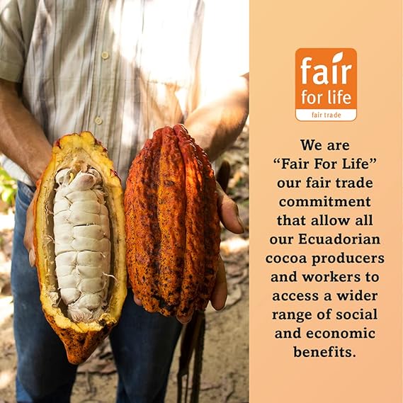Ecoideas Org. Raw Cacao Butter, 8 OZ BAG - Organic, Non-GMO, Fair Trade, Gluten Free, Vegan, Plant Based Healthy Fat