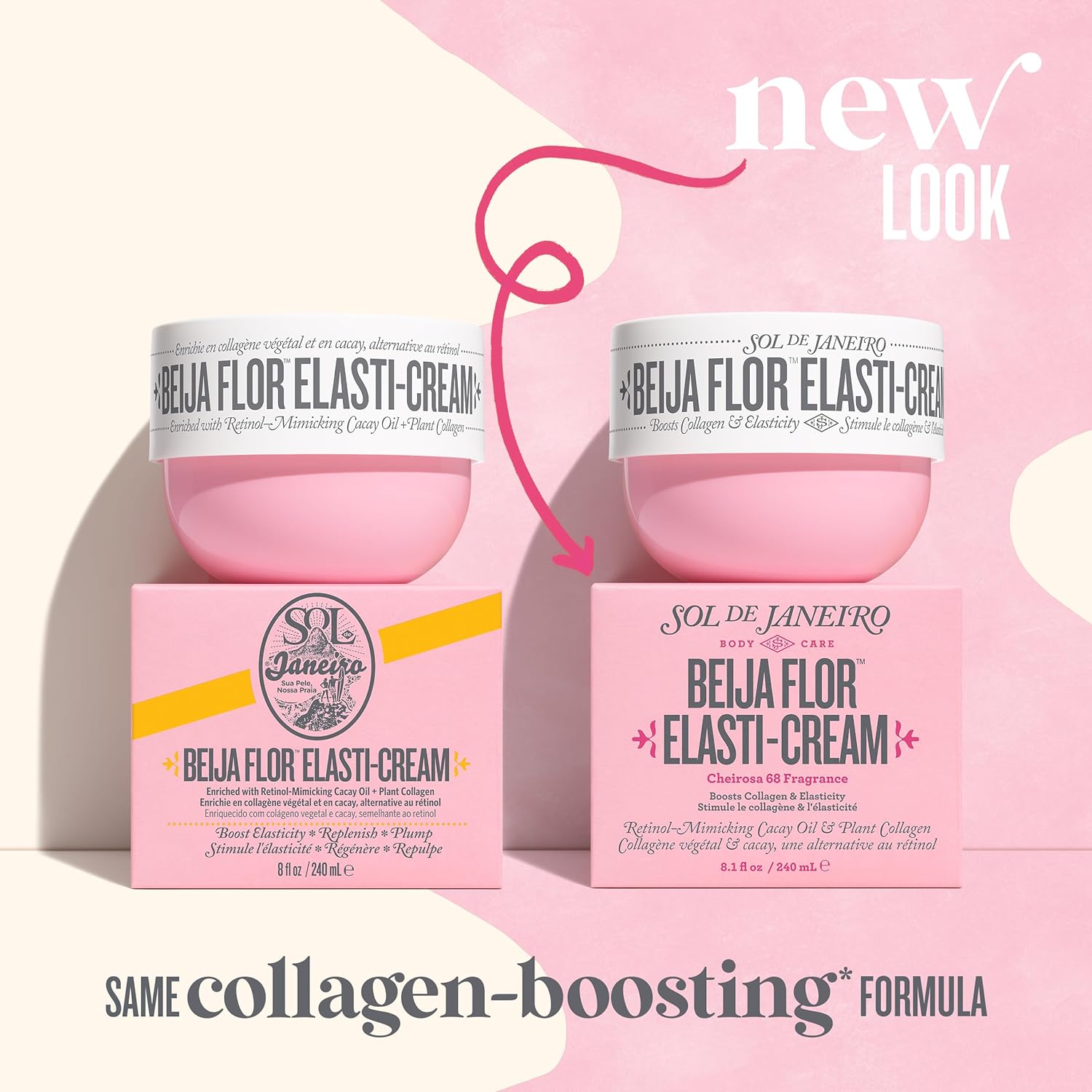 Sol de Janeiro Beija Flor™ Elasti-Cream 240ml/8.1oz – Boosts Elasticity, Collagen Support, Deep Hydration