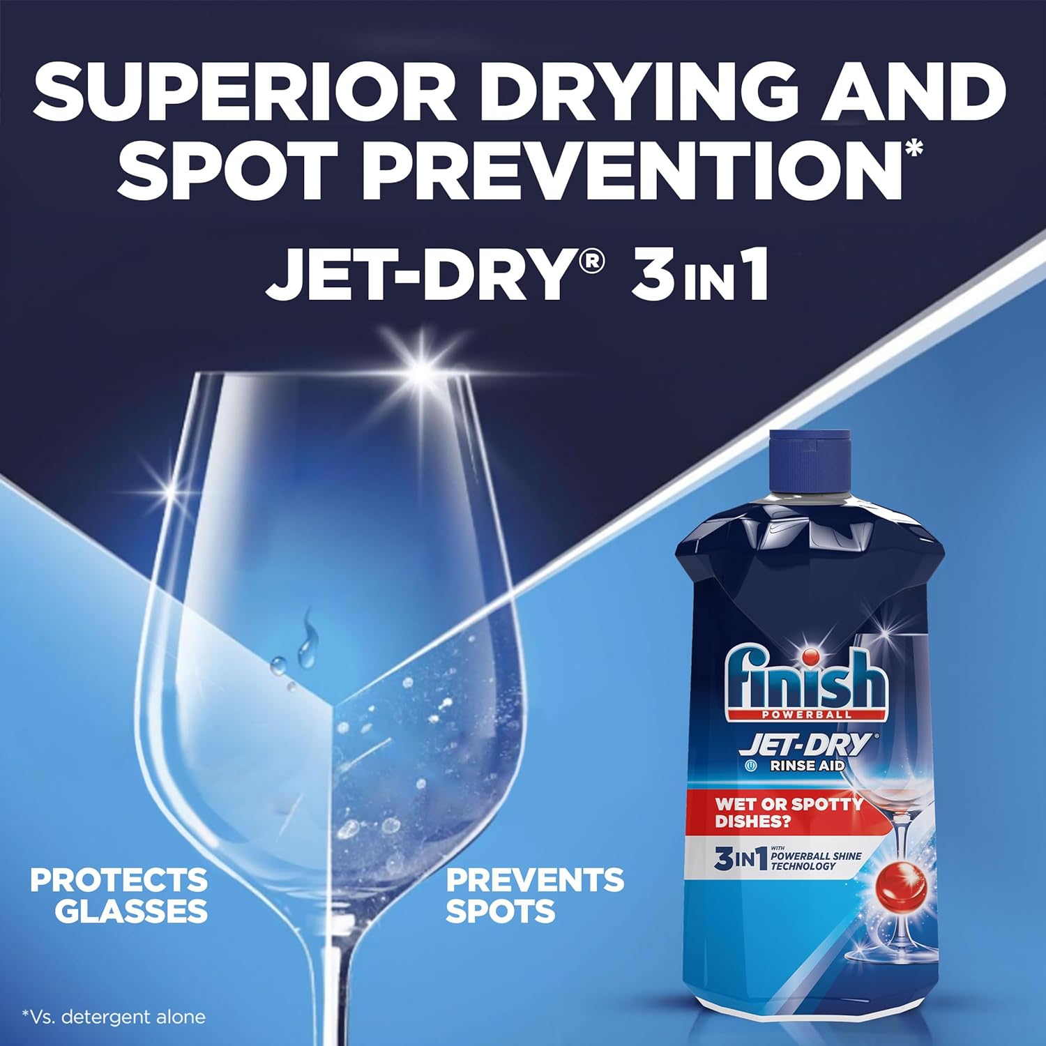 Finish Jet-Dry Ultra Rinse Aid (32oz) – Spotless, Film-Free & Brilliantly Dry Dishes, Every Time!
