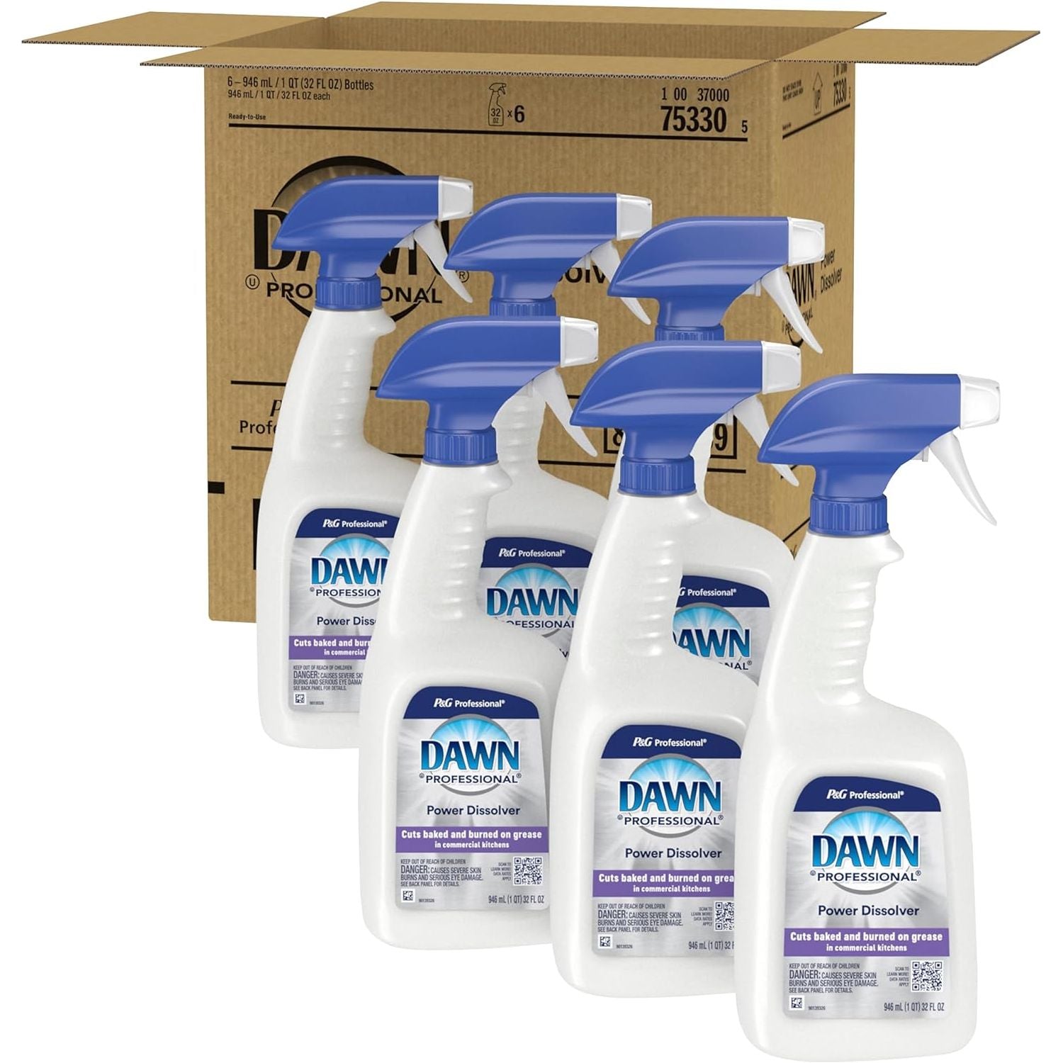 Dawn Professional Power Dissolver: Ultimate Grease & Carbon Cleaner for Kitchens (32oz, 2-Pack)