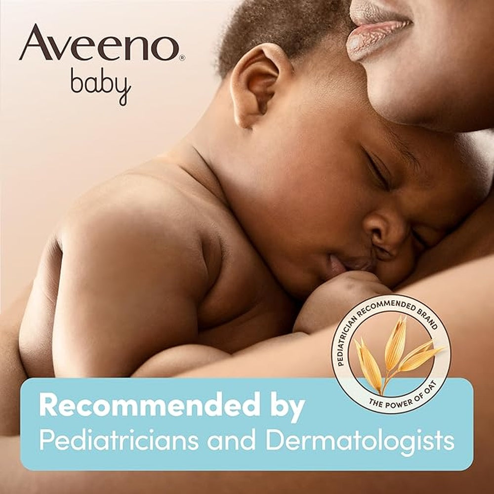 Aveeno Baby Daily Moisture Gentle Bath Wash & Shampoo with Natural Oat Extract, Hypoallergenic, Tear-Free & Paraben-Free Formula For Sensitive Hair & Skin, Lightly Scented, 33 fl. oz