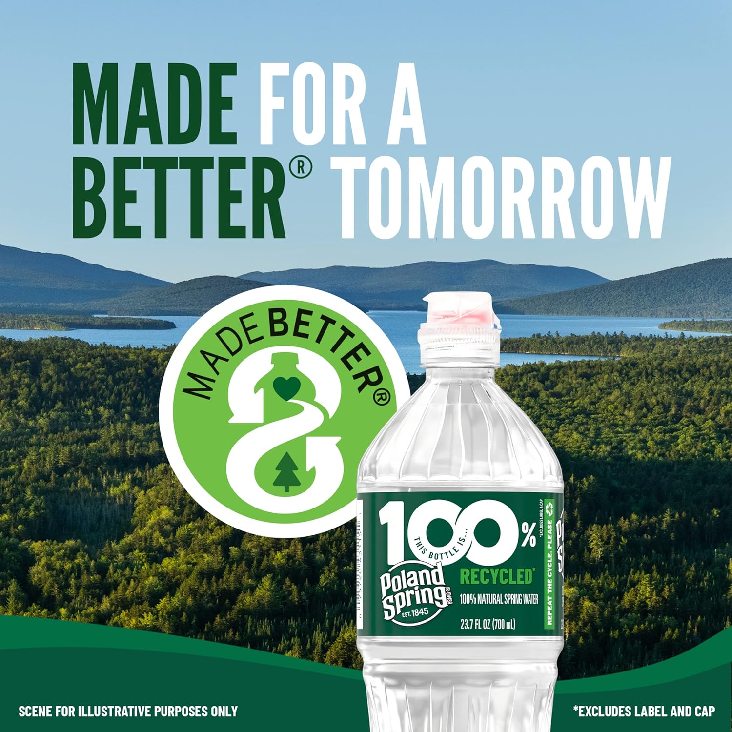 Poland Spring 100% Natural Spring Water (40 Pack, 16.9oz Bottles) – Crisp Taste, Natural Electrolytes, Everyday Hydration