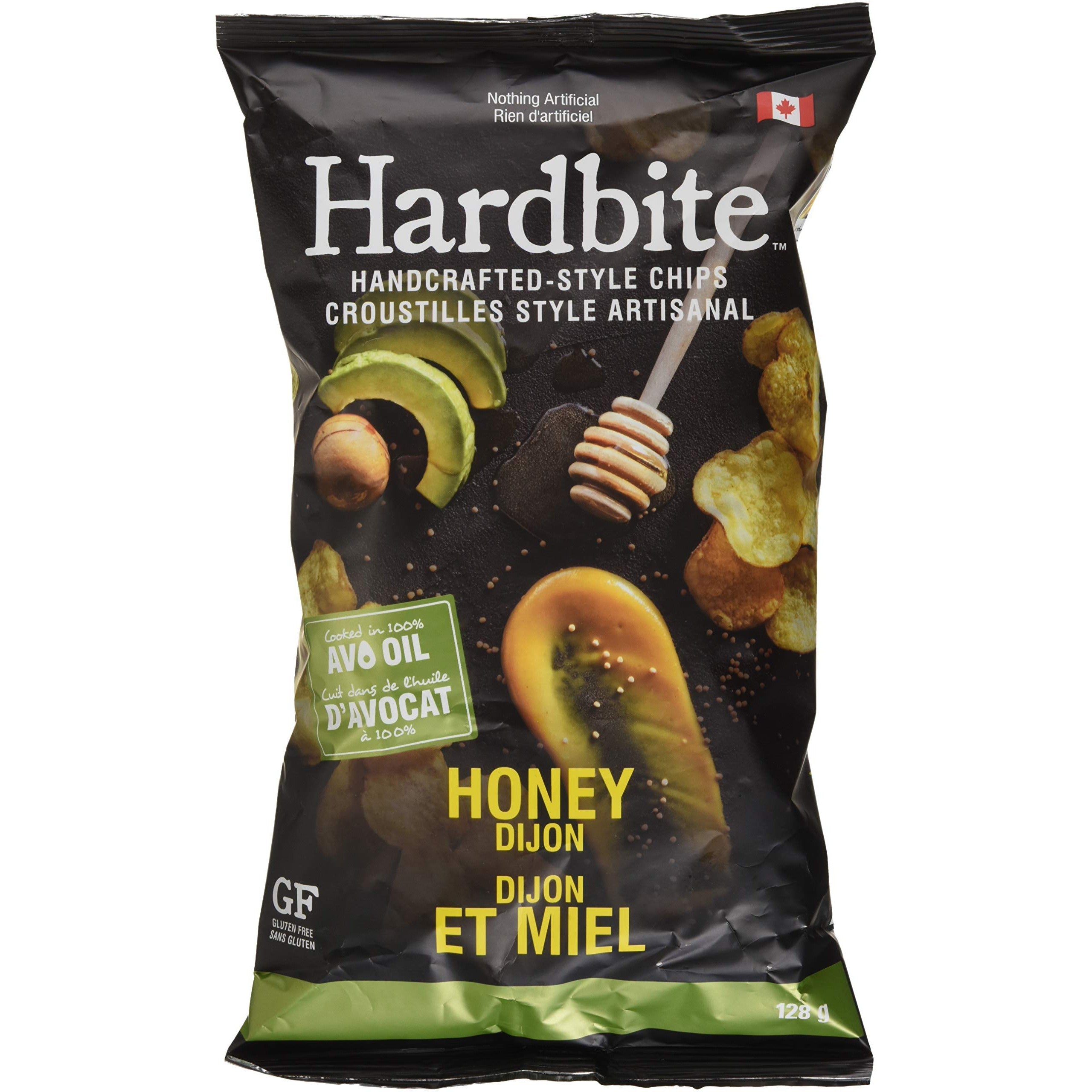 HARDBITE Honey Dijon Avocado Oil Potato Chips, 128 GR