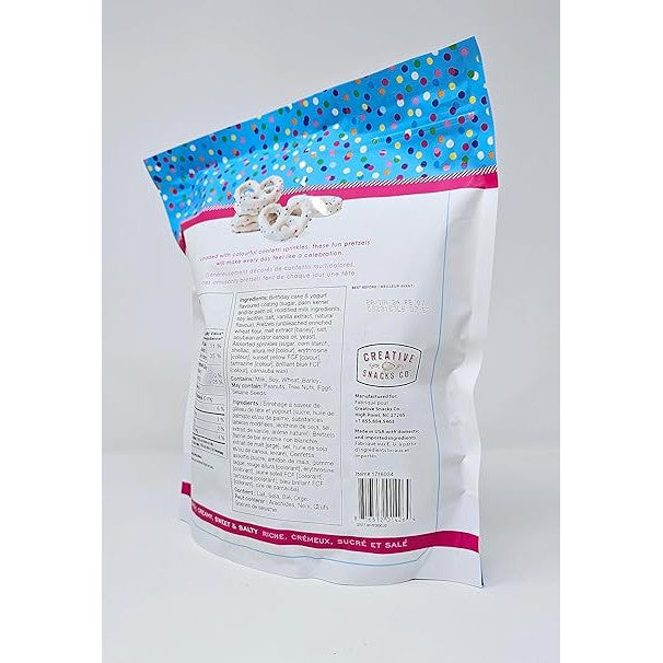 Creative Snacks Co. Birthday Cake Pretzels – 26oz Party Bag! Creamy Yogurt, Sweet & Salty Crunch with Fun Confetti Sprinkles