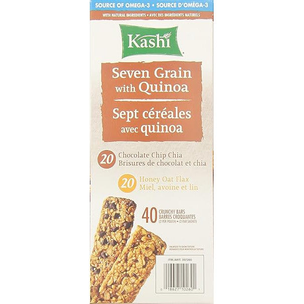 KASHI Seven Grain with Quinoa Bars, 40 Count