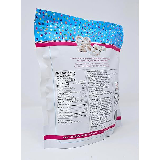 Creative Snacks Co. Birthday Cake Pretzels – 26oz Party Bag! Creamy Yogurt, Sweet & Salty Crunch with Fun Confetti Sprinkles