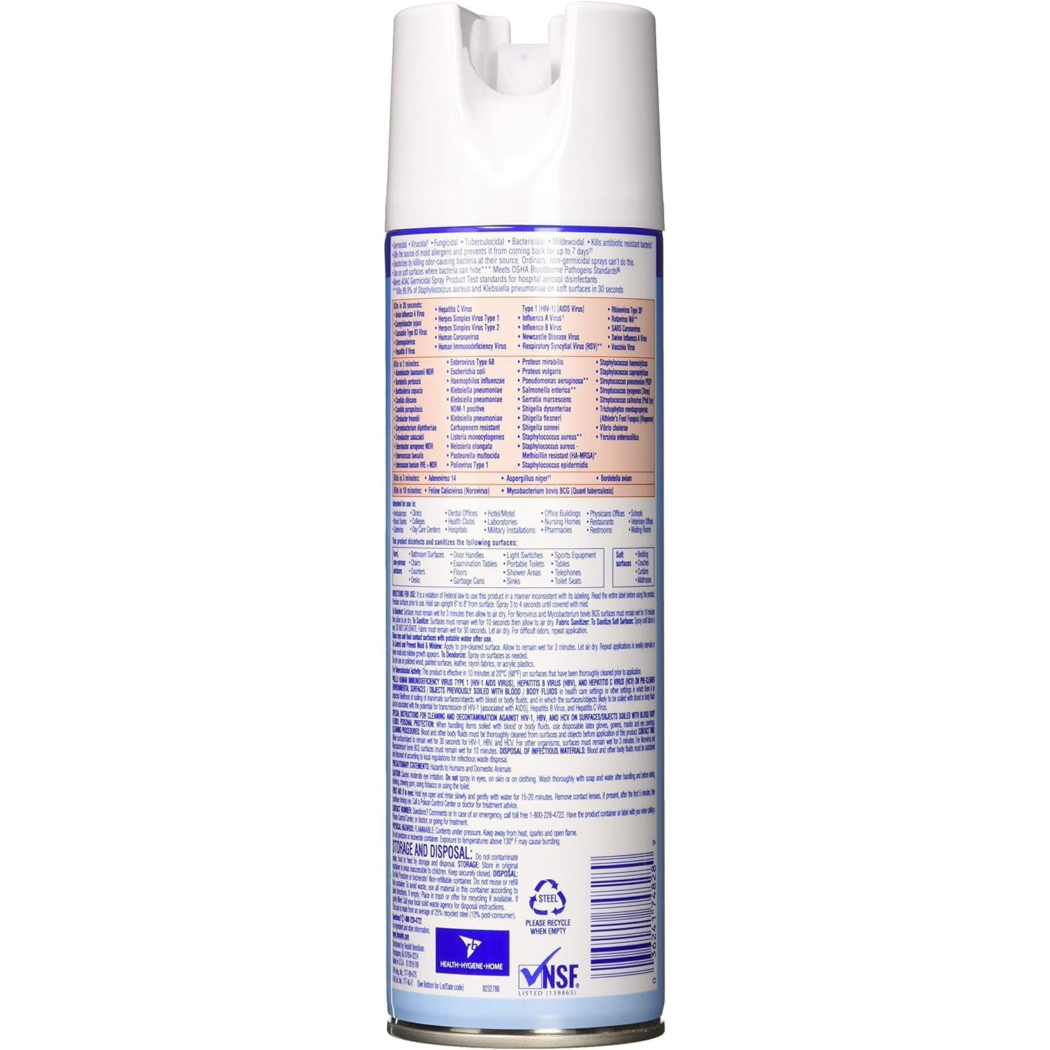 Lysol Disinfectant Spray (Crisp Linen, 3-Pack, 19oz Cans) – Kills 99.9% of Viruses & Bacteria*, Sanitizes Surfaces
