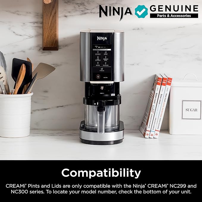 Unlock Endless Frozen Treats: Genuine Ninja Creami Pints (2-Pack) – Extra 16oz Containers for NC300 & NC299AMZ Series, BPA-Free & Dishwasher Safe!