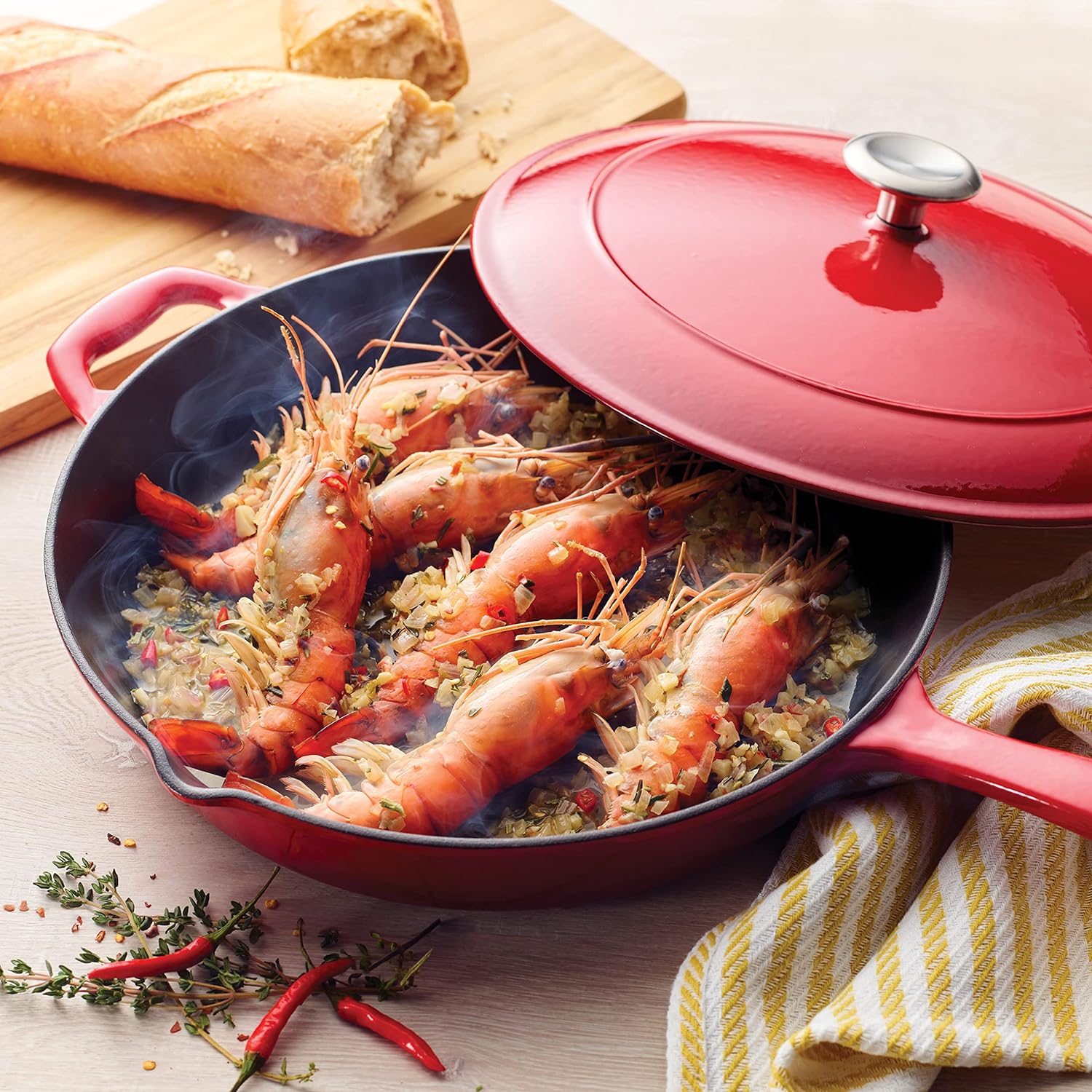 Tramontina Enameled Cast Iron Skillet Set (9" & 12") – Superior Heat Retention, Easy-Clean, Oven-Safe, All Cooktops