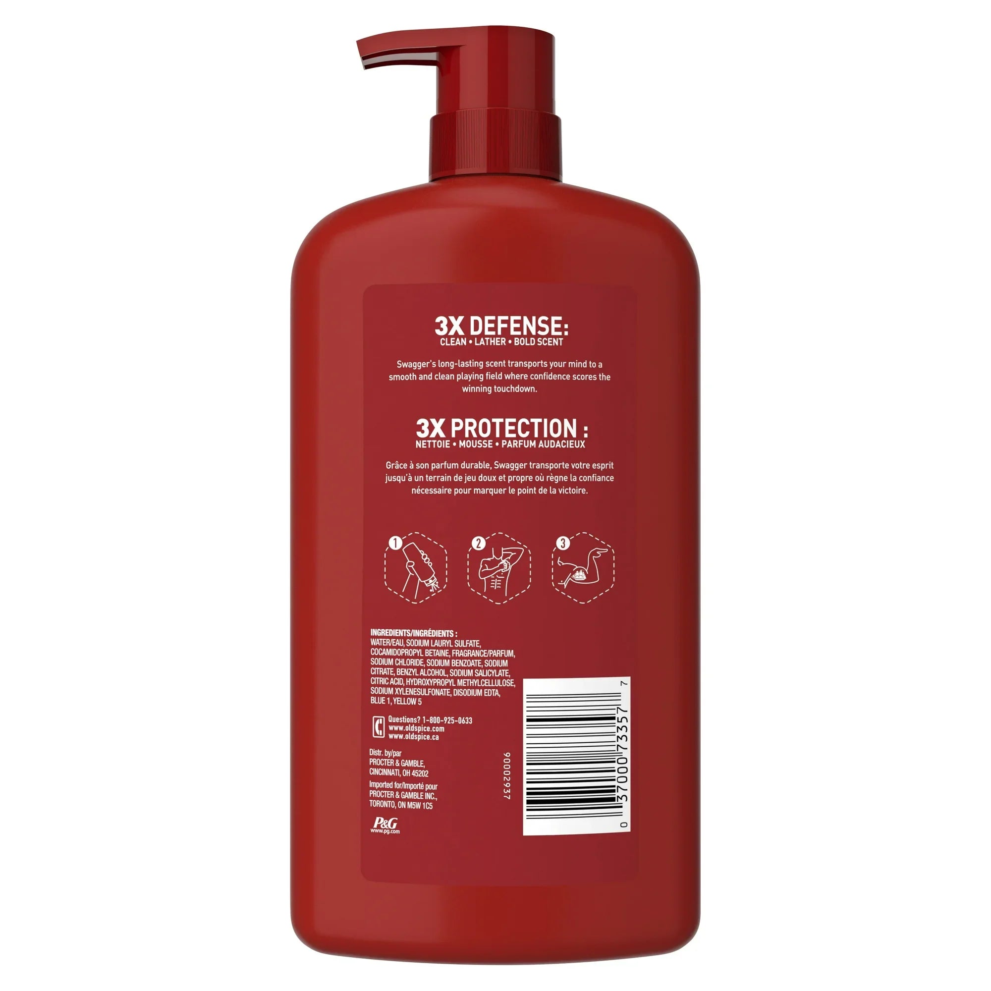 Old Spice Swagger Body Wash for Men, Cedarwood Scent, 33.4 fl oz (2 Pack) – Long-Lasting Freshness & Deep Clean