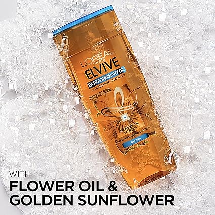 L'Oréal Paris Elvive Extraordinary Oil Shampoo (28oz) - Nourishing Hydration for Dry, Dull Hair with Camellia Oil