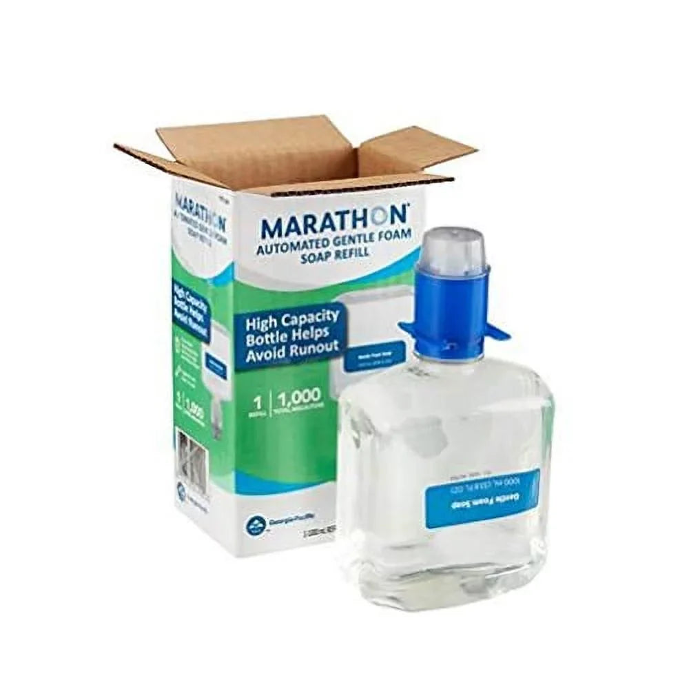Marathon Gentle Foam Hand Soap Refill (1L, Fragrance-Free) – 2500 Dispenses, Hypoallergenic, For Automated Dispenser 980159747