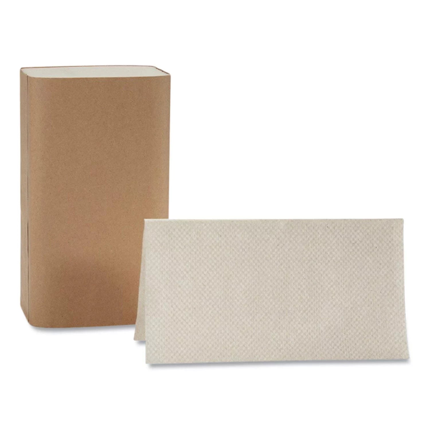 Marathon Singlefold Brown Paper Towels (4000 Ct Case, 1-Ply) – Absorbent, Dispenser Ready, Economical Hand Drying