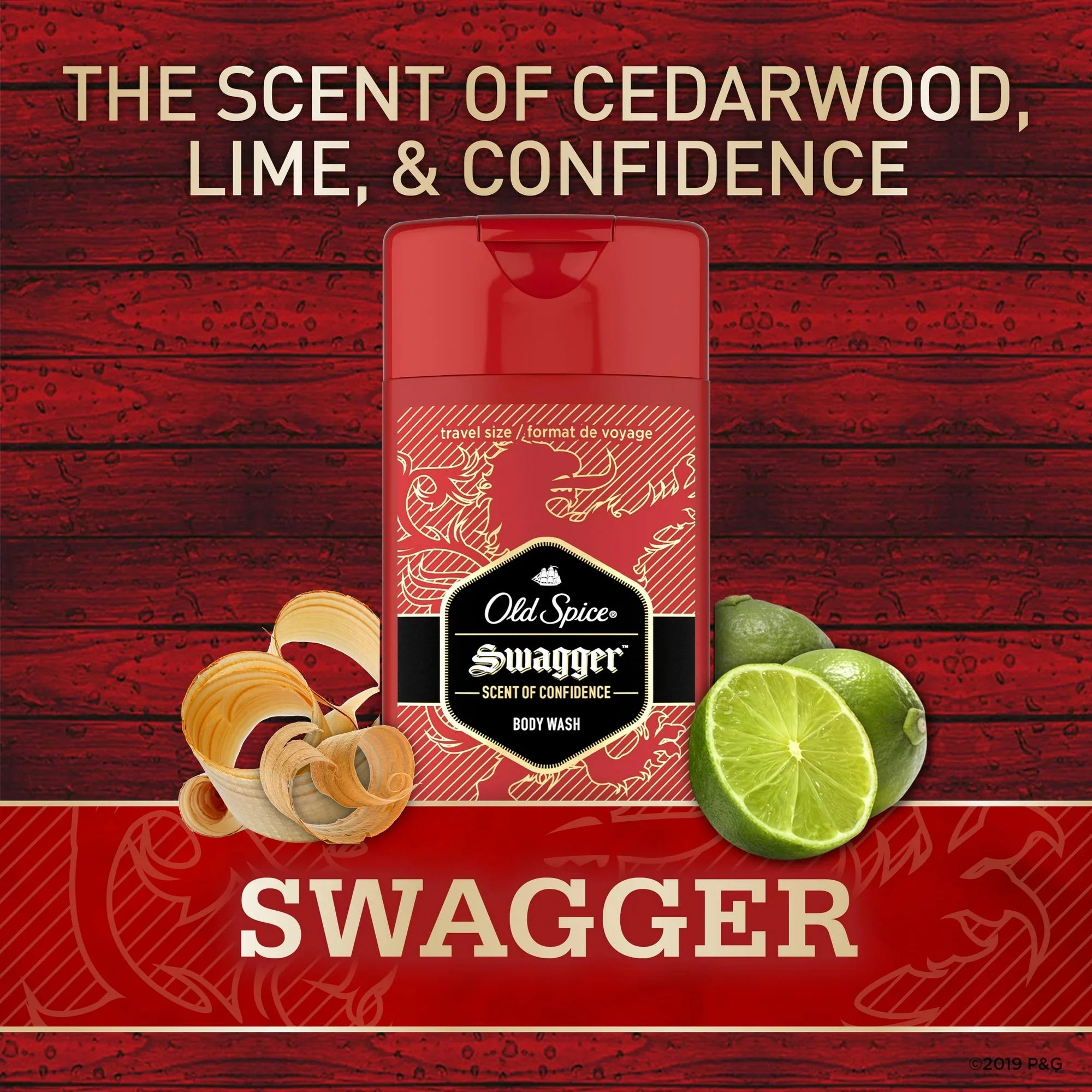 Old Spice Swagger Body Wash for Men, Cedarwood Scent, 33.4 fl oz (2 Pack) – Long-Lasting Freshness & Deep Clean